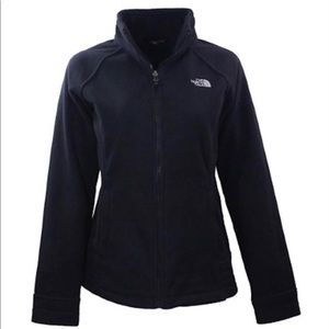 North face black fleece jacket